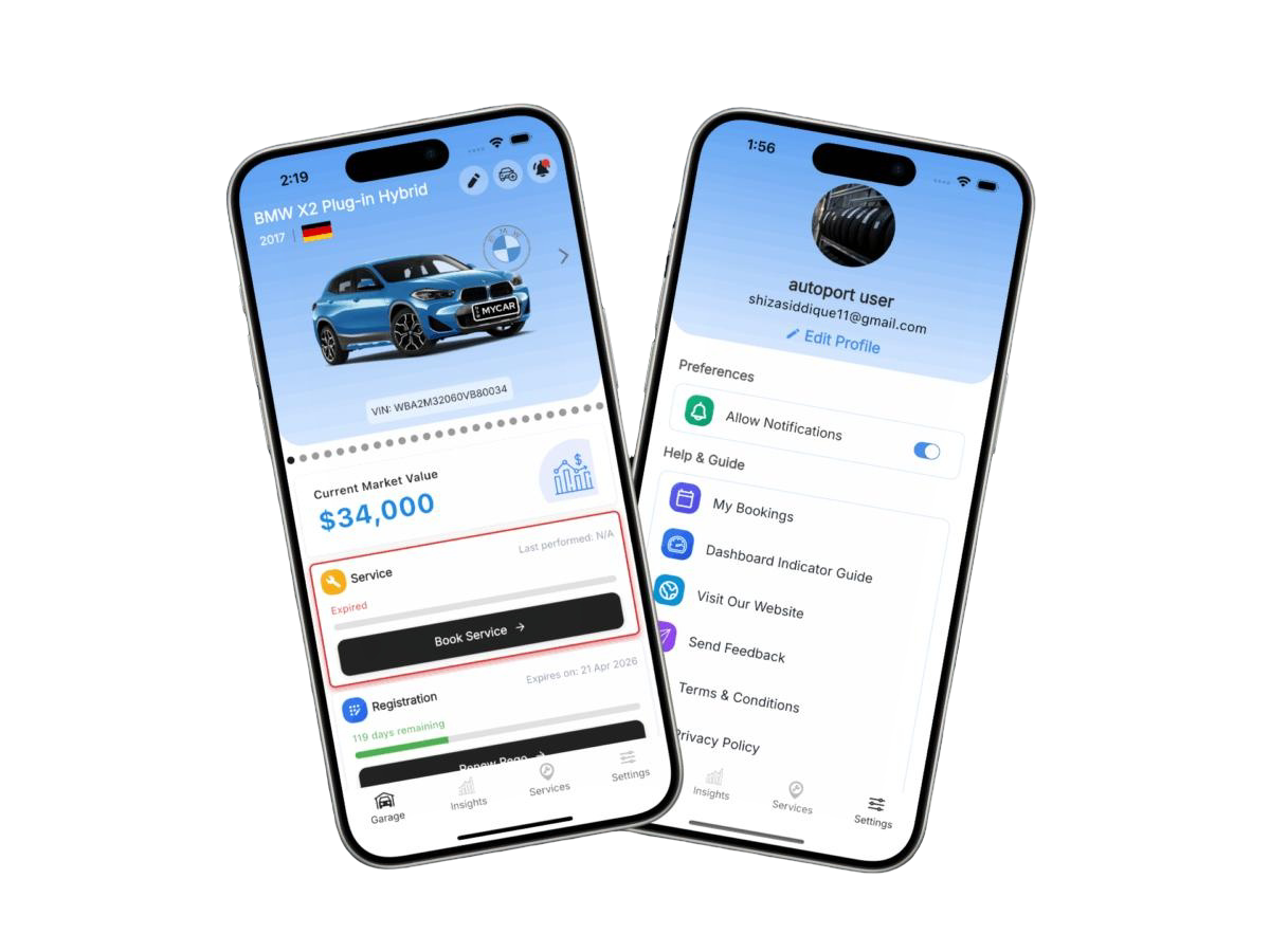 autoport app on phone